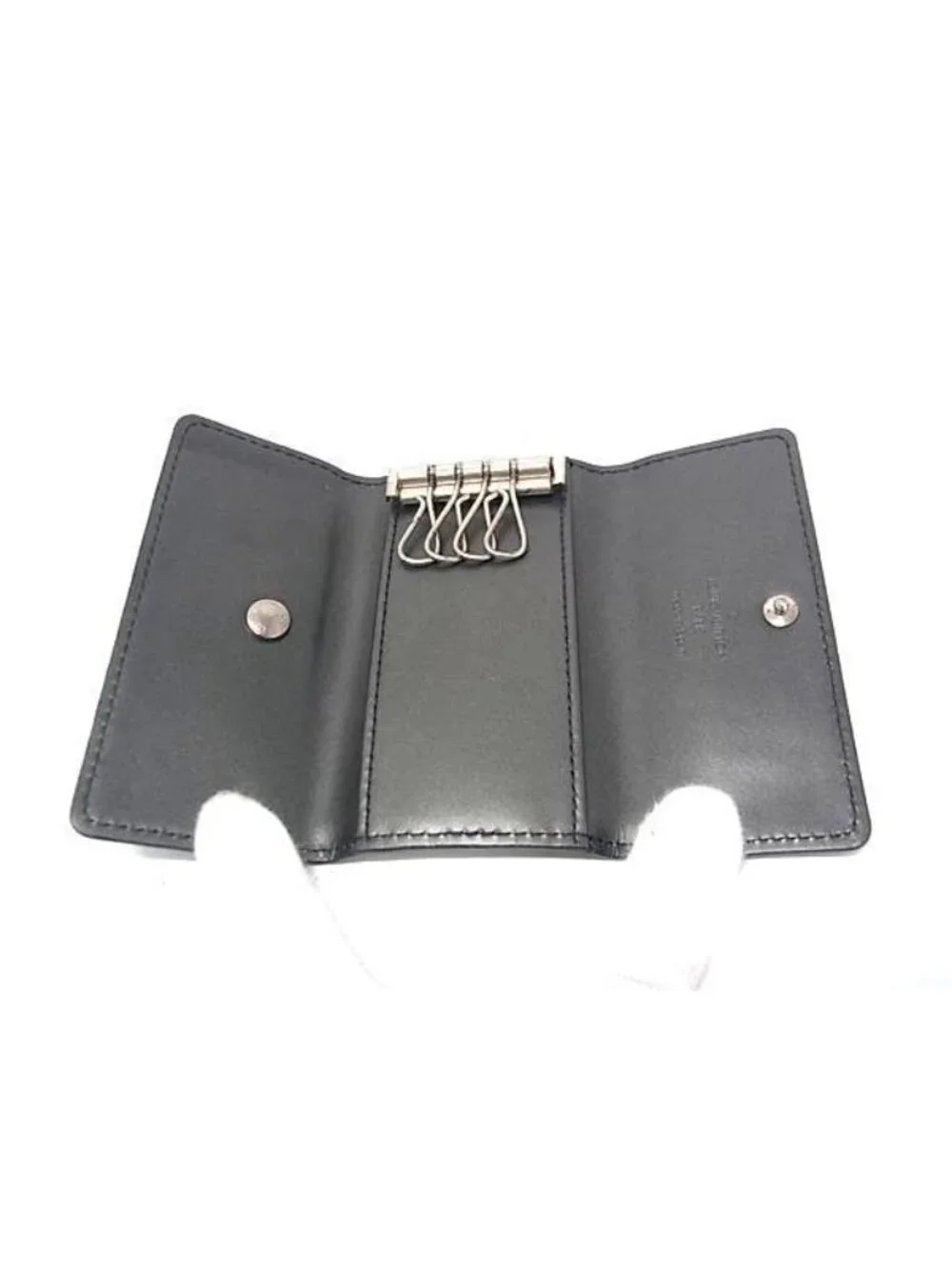 Louis Vuitton Key Case Monogram Matte Multicles 4 Noir Calf Leather Quadruple
